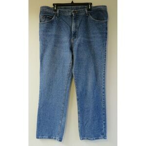 Vintage Mens LEE M.R. Jeans Blue Straight Leg Loose Fit USA Made‎ Size 42x32